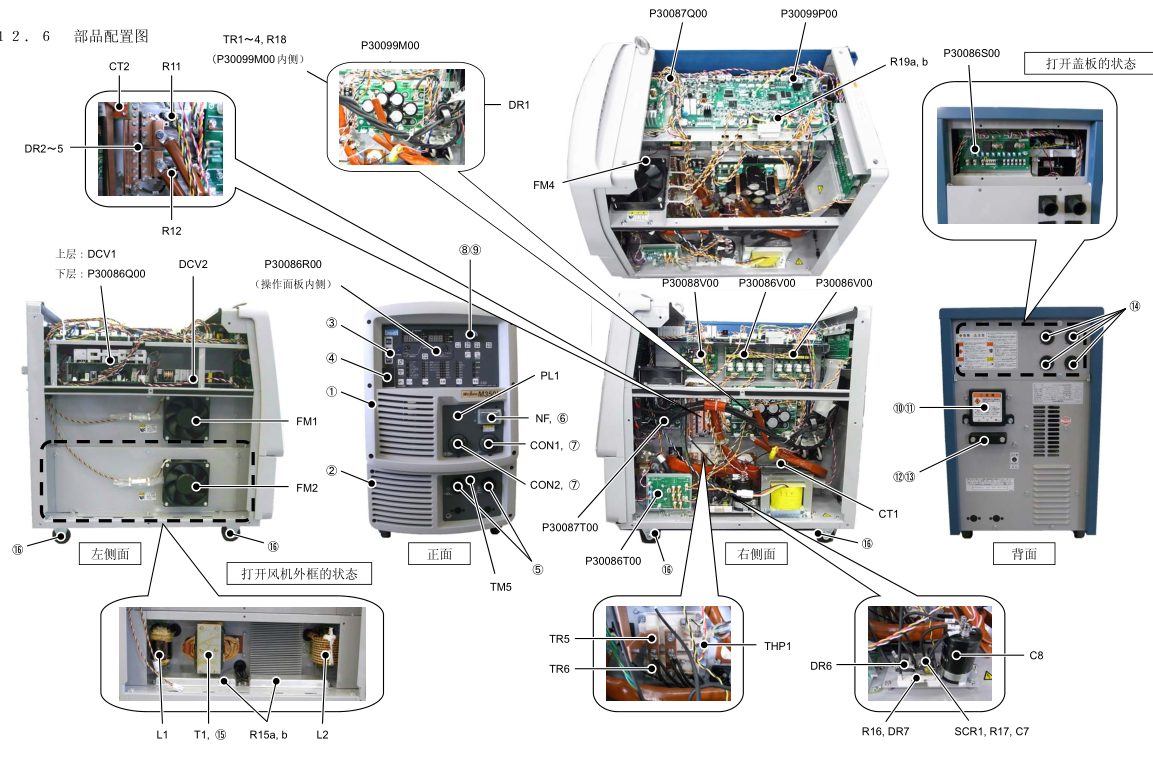 OTC焊機(jī)M350L的零部件配置圖 OTC焊機(jī)M350L的零部件配置圖