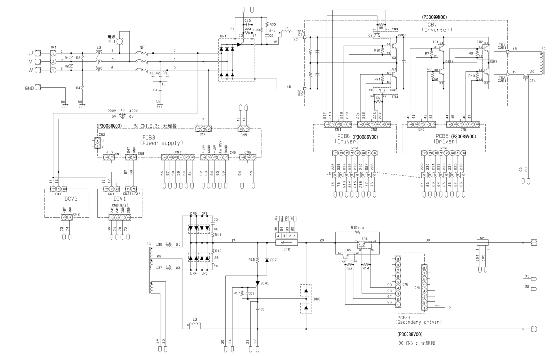 OTC焊機(jī)M350L的電氣圖 OTC焊機(jī)M350L的電氣圖