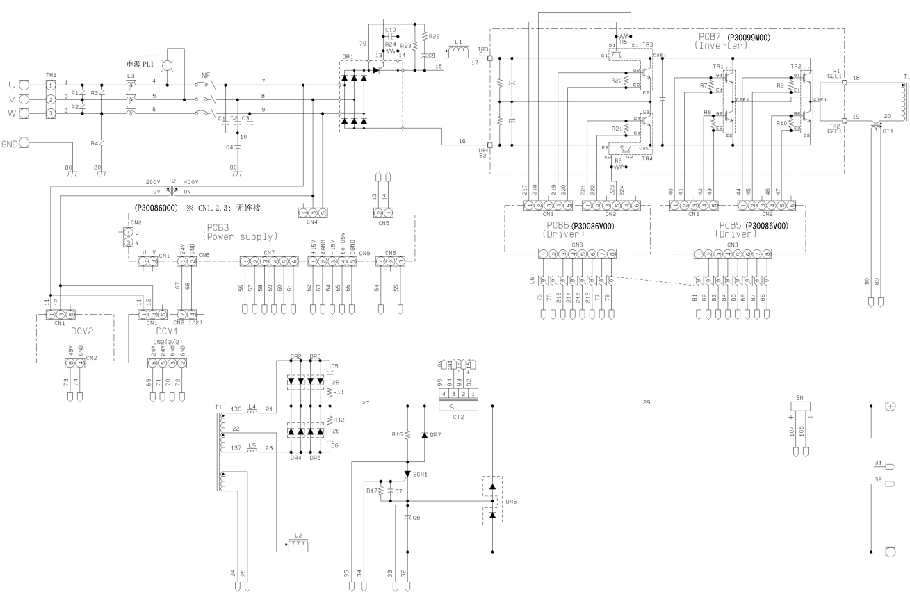 OTC焊機(jī)M350電氣圖 OTC焊機(jī)M350電氣圖