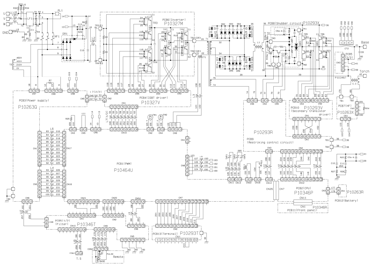 OTC焊機DA300P的電氣圖 OTC焊機DA300P的電氣圖