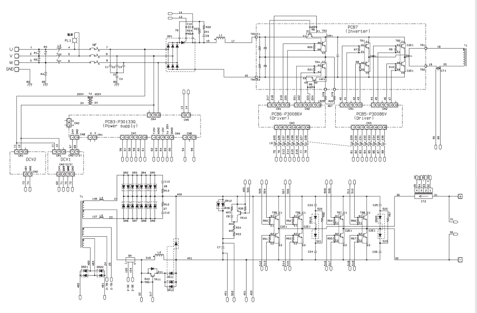 OTC焊機W400電氣圖 OTC焊機W400電氣圖