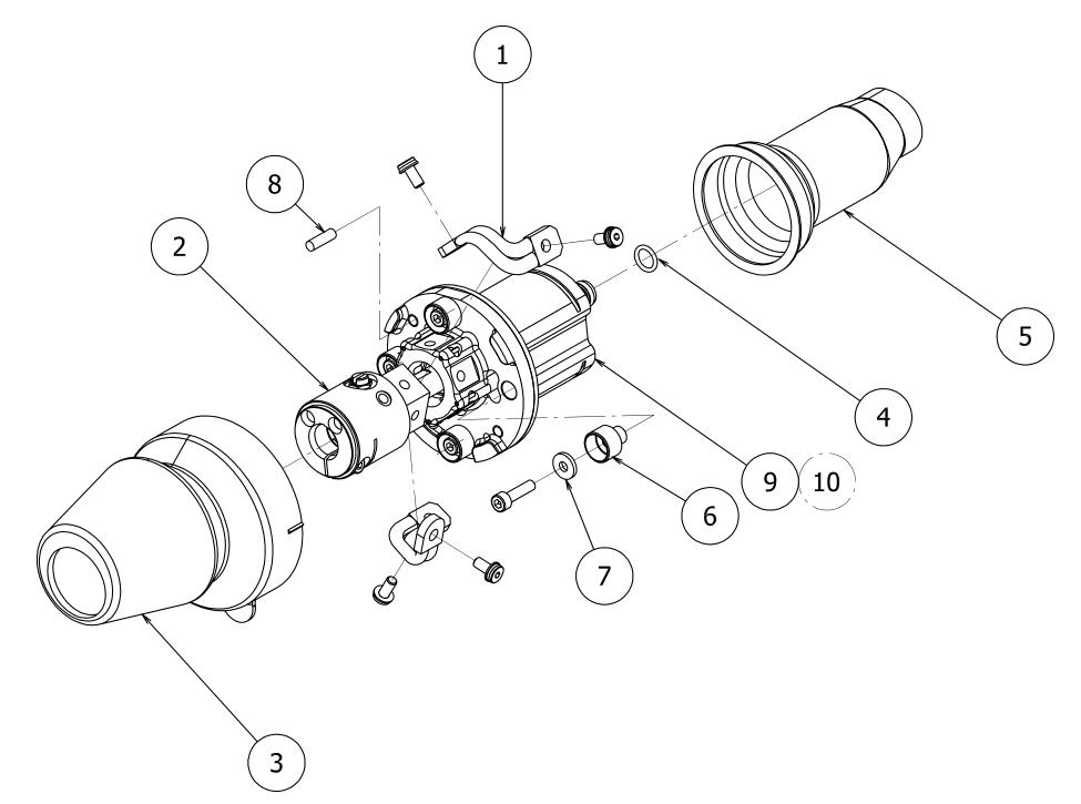 OTC焊接機器人防碰傳感器SSB分解圖 OTC焊接機器人防碰傳感器SSB分解圖